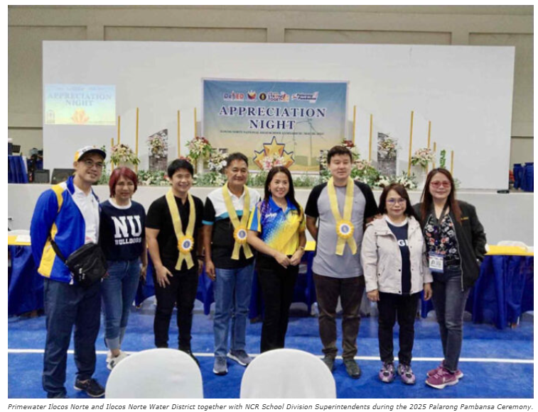 PrimeWater and Ilocos Norte Water District Recognized for Outstanding Support During Palarong Pambansa 2025